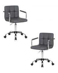 Офисное кресло для персонала ДОБРИН ТЕРРЙ (серый) 2 шт / DOBRIN TERRY
