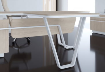 Стол руководителя левый Line СФ-571102.1 Дуб светлый Белый