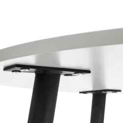 Круглый стол URANUS ЛДСП/металл, 90x90x77 см, Белый/Черный