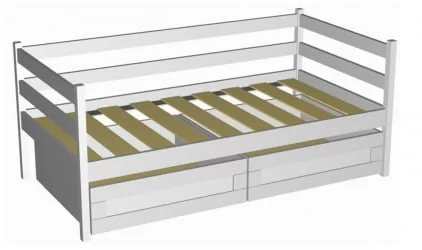 Ящик для детской кровати RooRoom VK-8с Серые