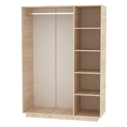 Шкаф распашный Аврора(H22_M)1872х1351х540(ДСС-Белый)