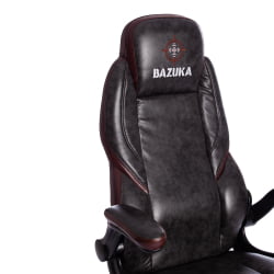 Кресло BAZUKA кож/зам, серый/коричневый, 2TONE/2TONE перф/2TONE