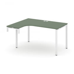 Стол-надставка на опорную тумбу (левый) CONCEPT CN.OSAN-001(L) Дуб Винченцо Белый