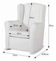 Детское кресло Micuna Wing/Nanny white/white искусственная кожа