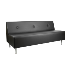 Диван офисный Скайнет секция тройная без подлокотников модуль А черный Ecotex 3001