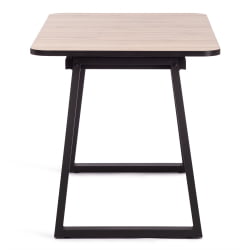 Стол MALTIDO ЛДСП/HPL/металл, 130 х 75+30 х 75 см, Агат серый/черный