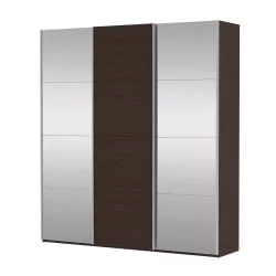Шкаф-купе трехдверный Прайм 2100 Зеркало/ДСП/Зеркало Венге