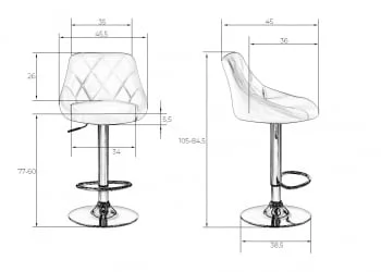 Стул барный DOBRIN LOGAN BLACK Черный велюр MJ9-101