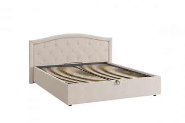 Кровать 1.6 Верона 2 с подъем. механизмом ЗП.КМ1.6-01.2 крем (велюр) / ZP.KM1.6-01.2