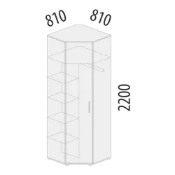 Детский шкаф для одежды Аляска 501.03