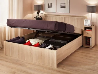 Кровать с подъемным механизмом (1800) Sherlock 41.2 Дуб Сонома (спальня)