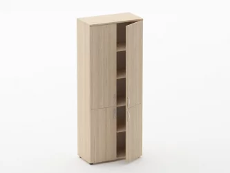 Шкаф высокий закрытый Глассй 6.19.131 Дуб молочный / Glassy