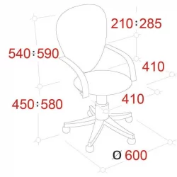 Кресло EChair-214 AL 506141 Черное