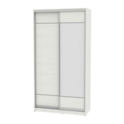 Шкаф-купе белый лдсп Б-220х120х60-3(ВД-Д7Д8) / B-220х120х60-3(ВД-D7D8)
