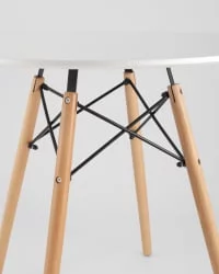 Маленький обеденный стол DSW D80 Белый