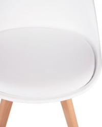 Стул обеденный ДОБРИН ДЖЕРРЙ СОФТ (ножки светлый бук, цвет сиденья белый (В-02)) 4 шт / DOBRIN JERRY SOFT (W-02))