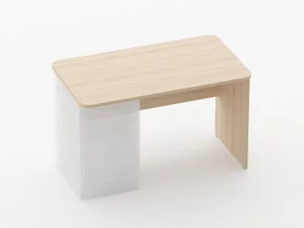 Стол прямой под встроенную тумбу Глассй 1.101.12Л Венге / Glassy