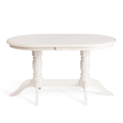 Раздвижной овальный стол COPPOLA бук, мдф, 140+40x80x77см, Ivory white