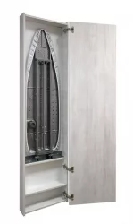 Узкий шкаф в прихожую Iron Box Eco (правый) Беленый дуб