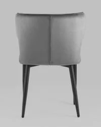 Стул Матео черные ножки велюр Серый