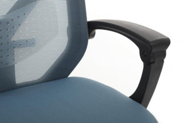 Кресло Оливер РCХ В-203АC Черный пластик/Синий / Oliver RCH W-203AC