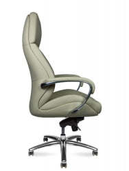 Кресло руководителя PORSCHE кожа Светло-серый