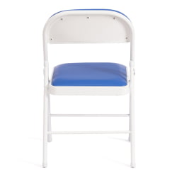 Стул со спинкой FOLDER (mod. 3022G) каркас: металл, сиденье/спинка: экокожа, 46.5 х 47.5 х 79 см, blue (синий) / white (белый)