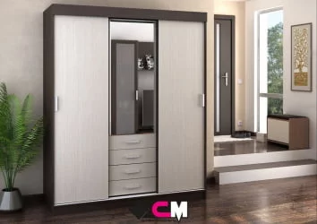 Двустворчатый шкаф Лидер 3 Венге-дуб белфорд