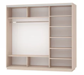 Шкаф-купе трехдверный Экспресс Трио Элемент 2400х2400h Белый снег