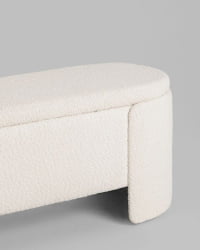 Банкетка Такс с местом для хранения букле белый / Taks