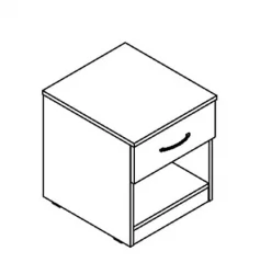 Тумба прикроватная KP 445 Белый