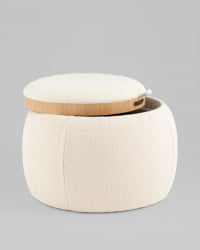 Пуф-трансформер Люкке с крышкой, бежевый