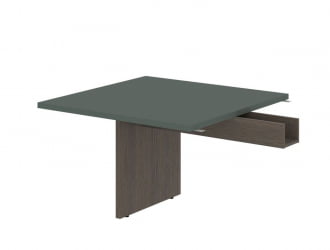 Стол для заседаний приставной VELION VFCT 1212.1 Нефрит Дуб Сильвер