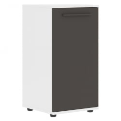 Шкаф колонка с глухой малой дверью ЕДИС ЕЛCС 42.1 Мокко Мокко Белый / EDIS ELCS