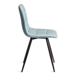 Стул CHILLY (mod. 7095-1) ткань/металл, 45x53х88 см, высота до сиденья 50 см, мятный barkhat 88/черный