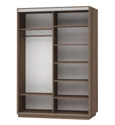 Шкаф-купе двухдверный Экспресс Дуо Комби 1600х2200h Ясень шимо тёмный