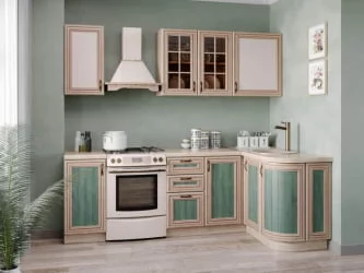 Тумба кухонная окончание 300 радиусная Кантри ЛД 235.121.000 Сономе эйч светлая