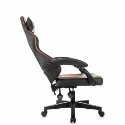 Кресло компьютерное BRABIX Shooter GM-123, 2 подушки, экокожа, черное/красное