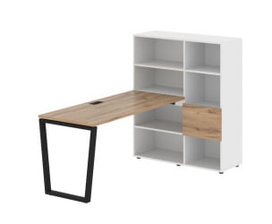 Рабочая станция ЕДИС ЕВРСТ 1115 Дуб Денвер светлый Черный Белый / EDIS EVRST