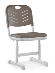 Стул ученический пластиковый регулируемый (рост 5-7) Мокко