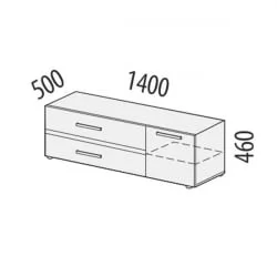 ТВ тумба Фреска 66.01