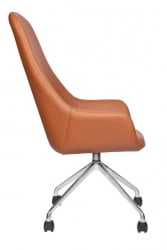 Кресло офисное МГ-24 А ХРОМ ПАУК 4 ЛУЧА