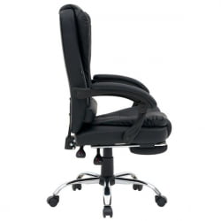 Кресло офисное с функцией вибромассажа CРОМЕКС (КРОМЕКС) Чилл МС-005 экокожа черное / CROMEX Chill MS-005