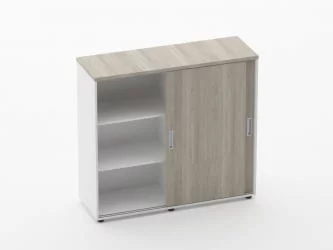 Тумба-купе высокая для рабочего модуля Deka 9.03.125 Дуб Сантана светлый/Белый
