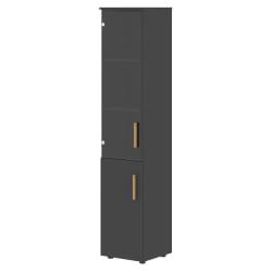 Шкаф-колонка комбинированный левый Forta FHC 40.2 L Черный графит