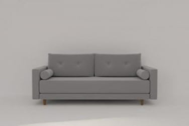 Диван прямой Санднес (Berhouse) Цвет фасада: Серый велюр; Тип: Прямой; Материал фасада: Металл/Велюр