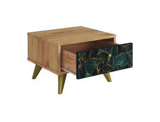 Тумба прикроватная Фьюжн ТМ-004 дуб крафт золотой/TROPICAL