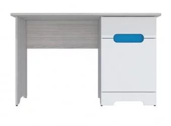 Стол для школьника Палермо-3 Юниор Белый глянец Ясень шимо светлый Синий