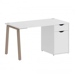 Стол письменный ХОМЕ ОФФИCЕ ВР.СП-3-138.1.А Белый/Мокко металл / HOME OFFICE VR.SP-3-138.1.A