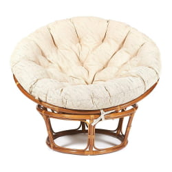 Кресло PAPASAN 23/01 W /с подушкой/ диаметр подушки 129 см, 115х101х104 см, Pecan (орех), ткань Старт